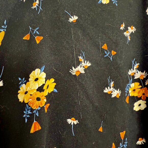 H&M | Black Wrap Skirt with Yellow Floral Pattern - 6 - Picture 8 of 9